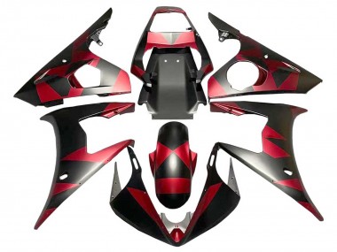 Online 2005 Yamaha YZF 600 R6 Motorcycle Fairings - Matte Black Red Geometric Canada