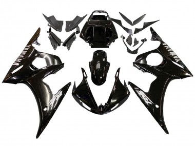 Online 2005 Yamaha YZF 600 R6 Motorcycle Fairings - Glossy Black Canada