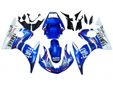 Online 2005 Yamaha YZF 600 R6 Motorcycle Fairings - Blue White Red Motul Michelin Fiat Canada