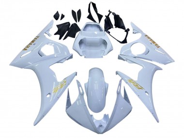 Online 2005 Yamaha YZF 600 R6 Motorcycle Fairings - White Gold Canada