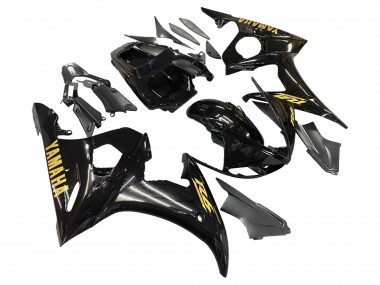 Online 2005 Yamaha YZF 600 R6 Motorcycle Fairings - Black Gold Canada