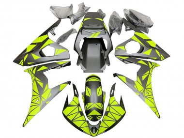 Online 2005 Yamaha YZF 600 R6 Motorcycle Fairings - Matte Black Neon Green Canada