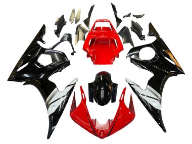 Online 2005 Yamaha YZF 600 R6 Motorcycle Fairings - Red White Glossy Black Canada