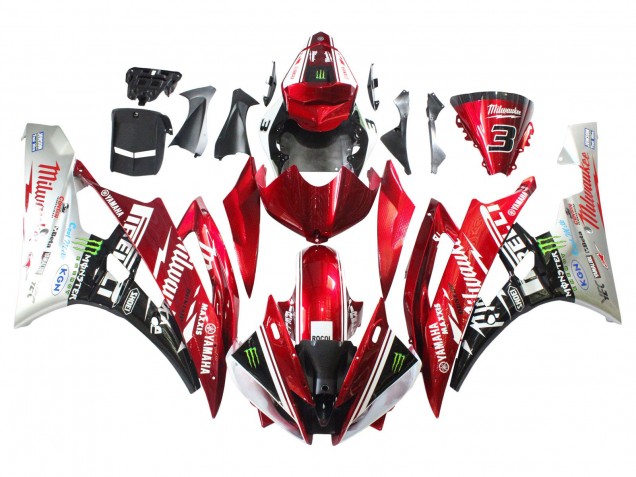 2006-2007 Yamaha YZF 600 R6 Motorcycle Fairings - White Red Black Green Monster Milwaukee Canada