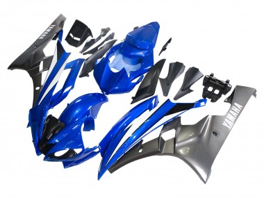 Online 2006-2007 Yamaha YZF 600 R6 Motorcycle Fairings - Blue White Glossy Black Canada