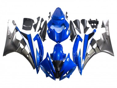 Online 2006-2007 Yamaha YZF 600 R6 Motorcycle Fairings - Blue White Glossy Black Canada