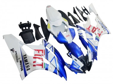 Online 2006-2007 Yamaha YZF 600 R6 Motorcycle Fairings - White Blue Red Fiat Motul Michelin Canada