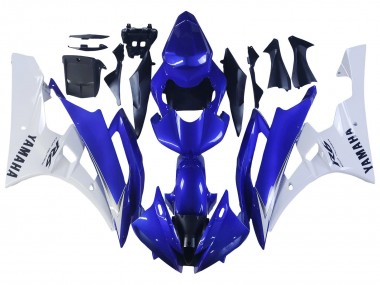 Online 2006-2007 Yamaha YZF 600 R6 Motorcycle Fairings - White Blue Black Canada