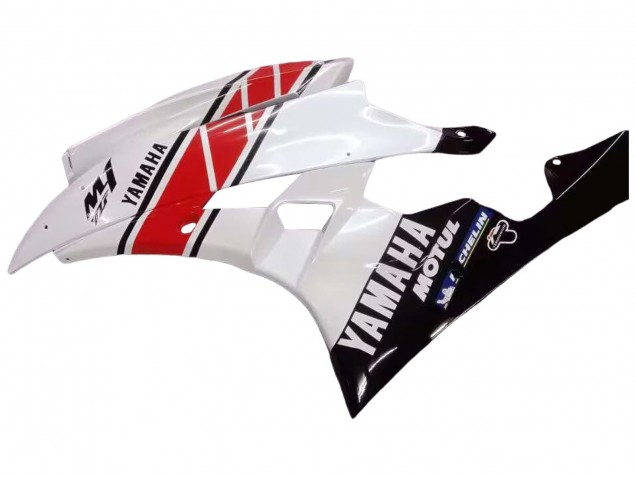 2006-2007 Yamaha YZF 600 R6 Motorcycle Fairings - White Red Black Motul Canada