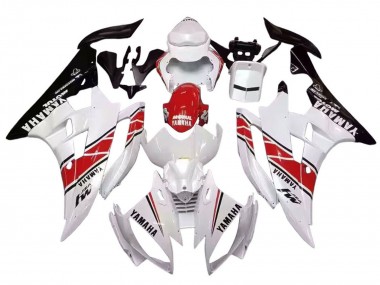 Online 2006-2007 Yamaha YZF 600 R6 Motorcycle Fairings - White Red Black Motul Canada