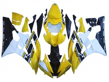 Online 2006-2007 Yamaha YZF 600 R6 Motorcycle Fairings - Yellow White Glossy Black Motul Canada