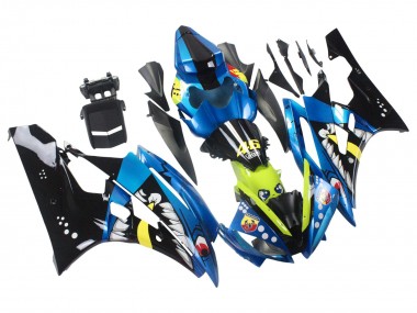 Online 2006-2007 Yamaha YZF 600 R6 Motorcycle Fairings - Blue Neon Green Black Shark Canada