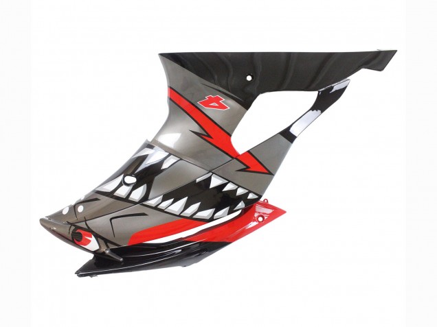 2008-2016 Yamaha YZF 600 R6 Motorcycle Fairings - Silver Black Red Shark 4 Canada