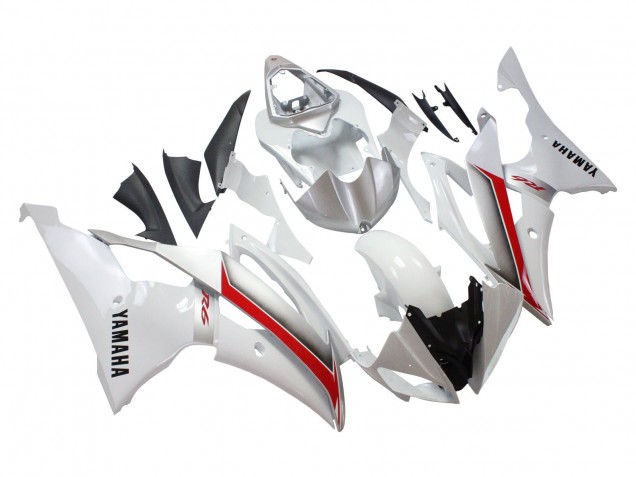 2008-2016 Yamaha YZF 600 R6 Motorcycle Fairings - White Red Canada