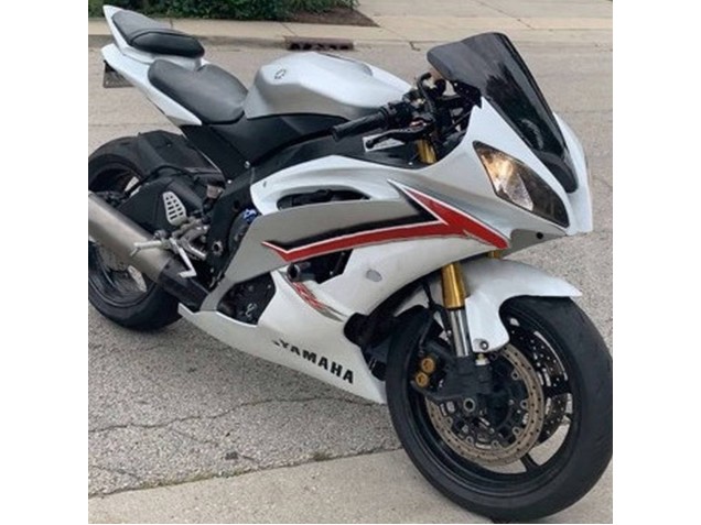 2008-2016 Yamaha YZF 600 R6 Motorcycle Fairings - White Red Canada