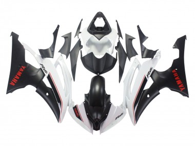 Online 2008-2016 Yamaha YZF 600 R6 Motorcycle Fairings - White Matte Black Red Decals Canada