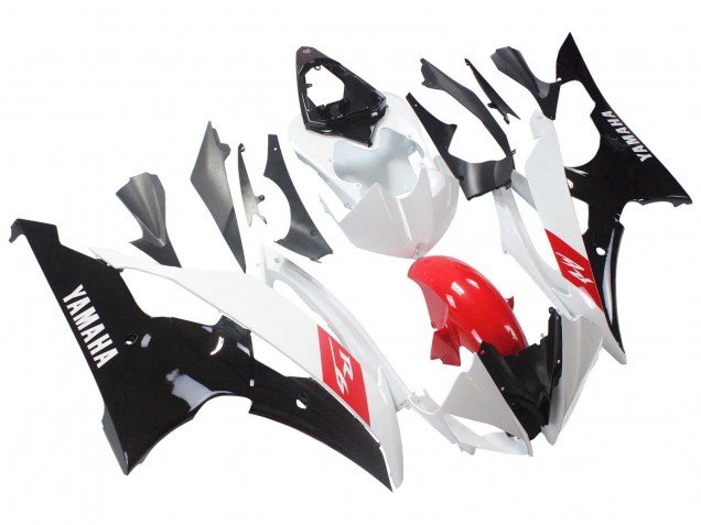 2008-2016 Yamaha YZF 600 R6 Motorcycle Fairings - White Red Glossy Black Canada