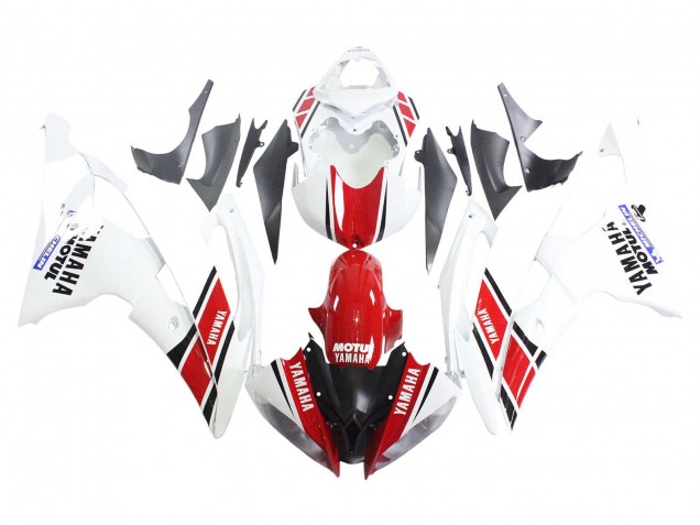 2008-2016 Yamaha YZF 600 R6 Motorcycle Fairings - White Red Black Motul Michelin Canada