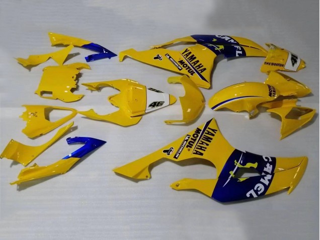 2008-2016 Yamaha YZF 600 R6 Motorcycle Fairings - Yellow Blue Camel Motul Michelin Canada