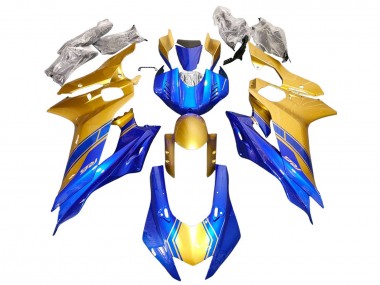 Online 2017-2023 Yamaha YZF 600 R6 Motorcycle Fairings - Gold Blue Canada