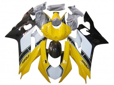 Online 2017-2023 Yamaha YZF 600 R6 Motorcycle Fairings - White Yellow Glossy Black Canada