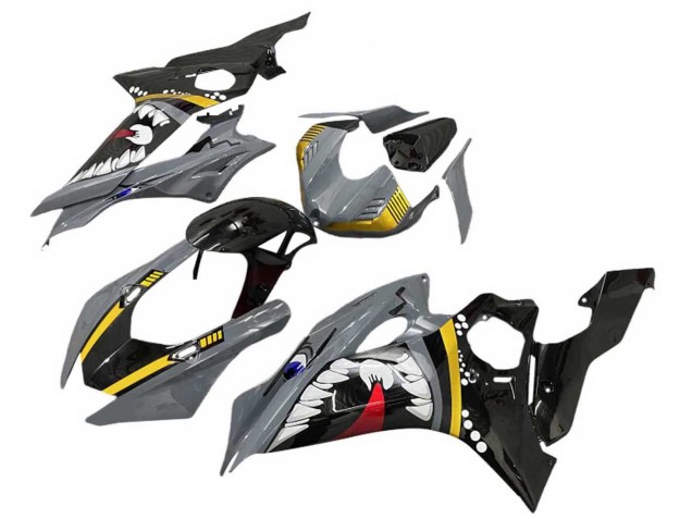 2017-2023 Yamaha YZF 600 R6 Motorcycle Fairings - Grey Yellow Glossy Black Shark Canada