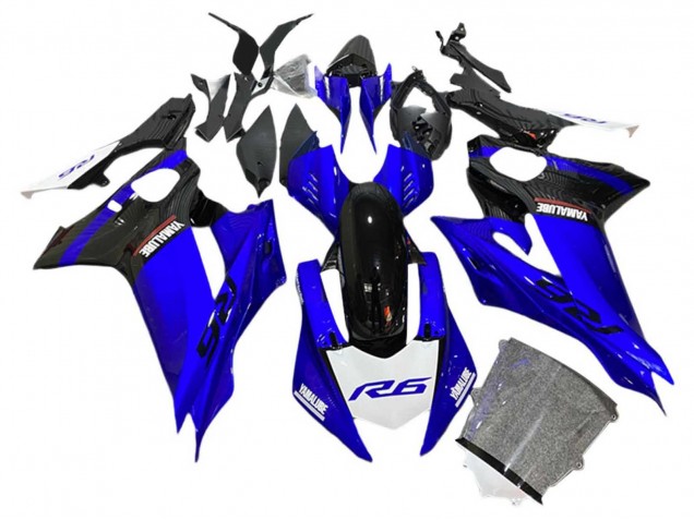 2017-2023 Yamaha YZF 600 R6 Motorcycle Fairings - Blue Black White Canada