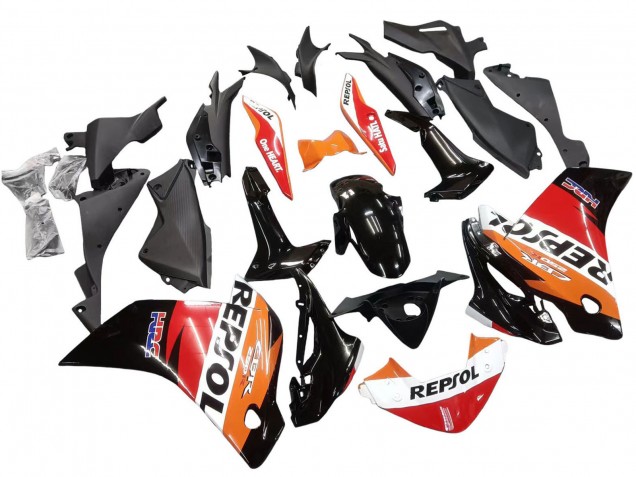 2011-2015 Honda CBR250RR Motorcycle Fairings - Orange White Red Black Glossy HRC Repsol Canada