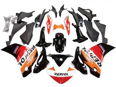Online 2011-2015 Honda CBR250RR Motorcycle Fairings - Orange White Red Black Glossy HRC Repsol Canada