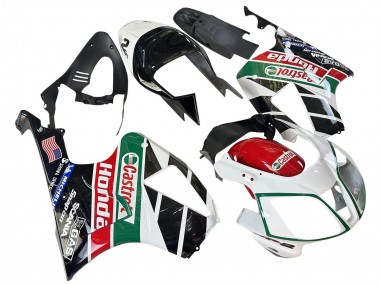 Online 2000-2006 Honda VTR1000 Motorcycle Fairings - White Red Green Glossy Black Castrol Canada