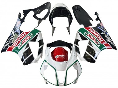 Online 2000-2006 Honda VTR1000 Motorcycle Fairings - White Red Green Glossy Black Castrol Canada