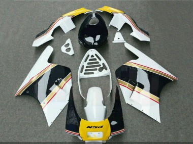 Online 1988-1989 Honda NSR250R Motorcycle Fairings - White Yellow Gold Glossy Black Canada