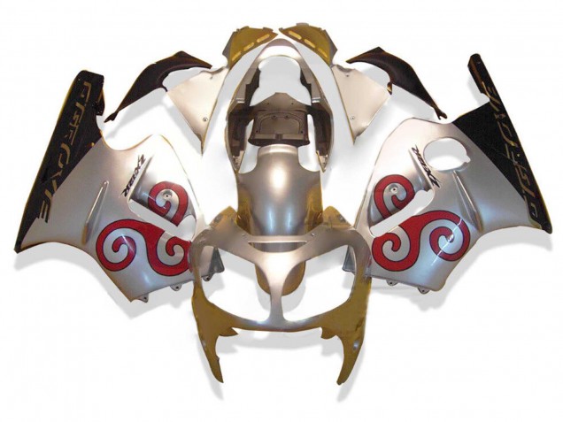 2000-2001 Kawasaki ZX12R Motorcycle Fairings - Silver Red Black Canada
