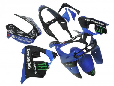 Online 2002-2006 Kawasaki ZX12R Motorcycle Fairings - Blue Black Green White Elf Monster Canada