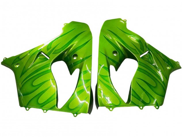 2000-2001 Kawasaki ZX9R Motorcycle Fairings - Green Flame Canada