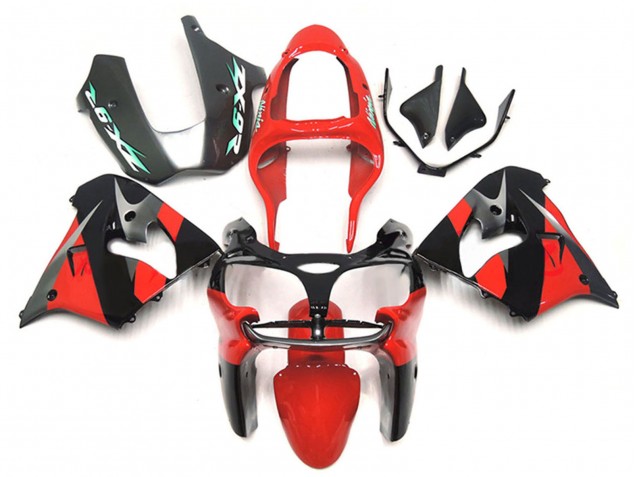 2000-2001 Kawasaki ZX9R Motorcycle Fairings - Red Black Canada