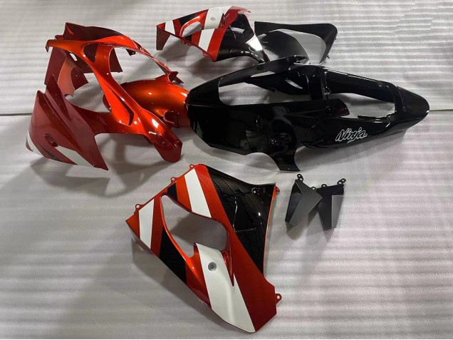 2002-2003 Kawasaki ZX9R Motorcycle Fairings - Red White Glossy Black Canada