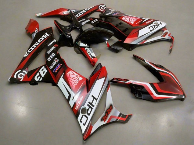 2019-2020 Honda CBR650R Motorcycle Fairings - White Red Glossy Black HRC Canada
