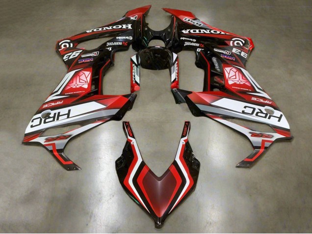 2019-2020 Honda CBR650R Motorcycle Fairings - White Red Glossy Black HRC Canada