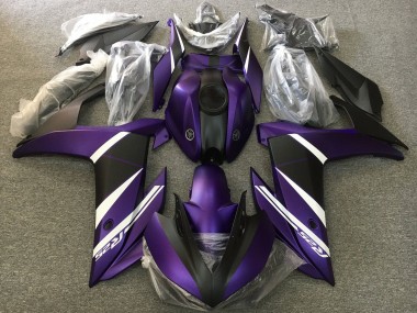 Online 2015-2018 Yamaha YZF R3/R25 Motorcycle Fairings - White Purple Matte Black Canada