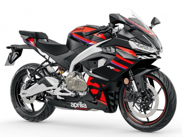 2024-2025 Aprilia RS457 Motorcycle Fairings - Matte Black Red Canada