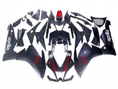Online 2009-2015 Aprilia RSV4 1000 Motorcycle Fairings - Black Faux Carbon Fiber Red Canada