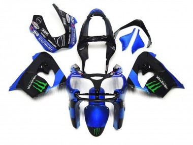 Online 2002-2003 Kawasaki ZX9R Motorcycle Fairings - Blue Black Green Monster Canada