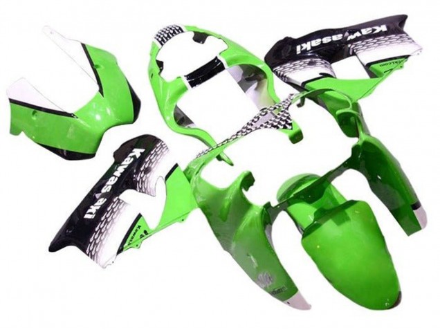 2002-2003 Kawasaki ZX9R Motorcycle Fairings - Green White Black Canada
