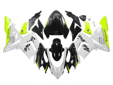 Online 2004-2005 Kawasaki ZX10R Motorcycle Fairings - White Black Neon Yellow Canada