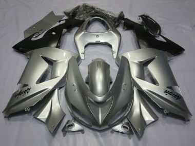 Online 2006-2007 Kawasaki ZX10R Motorcycle Fairings - Silver Matte Black Canada
