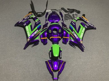 Online 2016-2020 Kawasaki ZX10R Motorcycle Fairings - Purple Green Trick Star Kobelco Canada