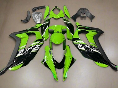 Online 2016-2020 Kawasaki ZX10R Motorcycle Fairings - Green Glossy Black Canada