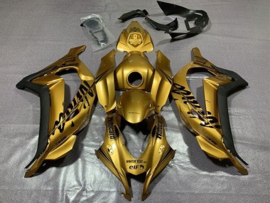 Online 2016-2020 Kawasaki ZX10R Motorcycle Fairings - Gold Black Canada