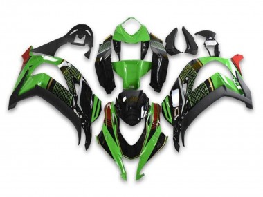 Online 2016-2020 Kawasaki ZX10R Motorcycle Fairings - Green Glossy Black Red Honeycomb Canada